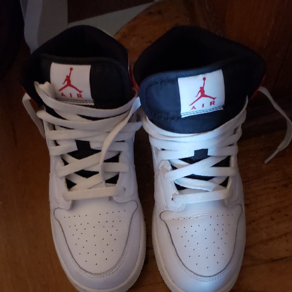 Jordan White and Black Sneakers